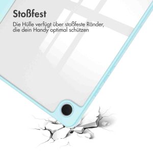 iMoshion Trifold Hardcase Klapphülle für das Samsung Galaxy Tab A9 Plus - Hellblau