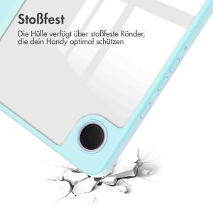 iMoshion Trifold Hardcase Klapphülle für das Samsung Galaxy Tab A9 8.7 Zoll - Hellblau
