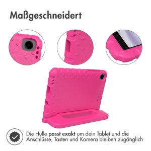 iMoshion Schutzhülle mit Handgriff kindersicher für das Samsung Galaxy Tab A9 8.7 Zoll - Rosa