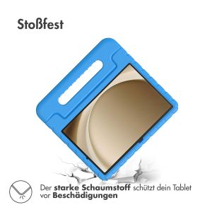 iMoshion Schutzhülle mit Handgriff kindersicher für das Samsung Galaxy Tab A9 Plus - Blau
