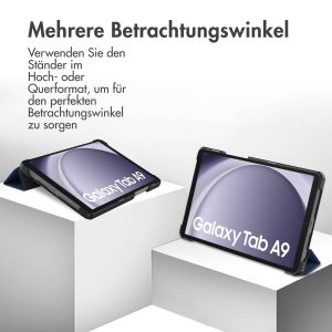iMoshion Trifold Klapphülle für das Samsung Galaxy Tab A9 8.7 Zoll - Dunkelblau