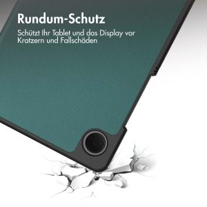 iMoshion Trifold Klapphülle für das Samsung Galaxy Tab A9 8.7 Zoll - Dunkelgrün