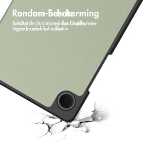 iMoshion Design Trifold Klapphülle für das Samsung Galaxy Tab A9 8.7 Zoll - Floral Green