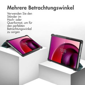 iMoshion Design Trifold Klapphülle für das Lenovo Tab M10 5G - Dunkelgrün