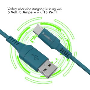 iMoshion Braided USB-C-zu-USB Kabel - 2 Meter - Dunkelblau