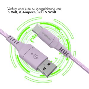 iMoshion Braided USB-C-zu-USB Kabel - 1 Meter - Lila