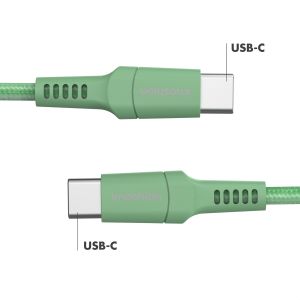 iMoshion Braided USB-C-zu-USB-C Kabel - 1 Meter - Grün