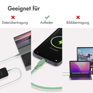 iMoshion ﻿Lightning- auf USB-Kabel – nicht MFi-zertifiziert – Geflochtenes Gewebe – 2 m – Grün