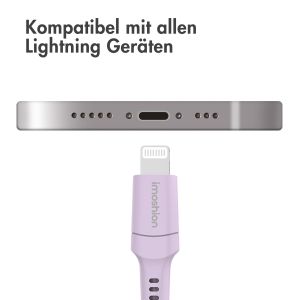 iMoshion ﻿Lightning- auf USB-C-Kabel – nicht MFi-zertifiziert  – Geflochtenes Gewebe  – 1 m – Lila