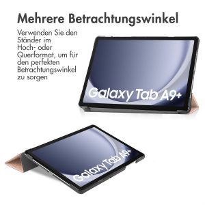 iMoshion Trifold Klapphülle für das Samsung Galaxy Tab A9 Plus - Rosé Gold