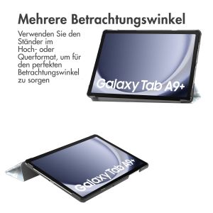 iMoshion Design Trifold Klapphülle für das Samsung Galaxy Tab A9 Plus - Butterfly