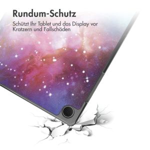 iMoshion Design Trifold Klapphülle für das Samsung Galaxy Tab A9 Plus - Space