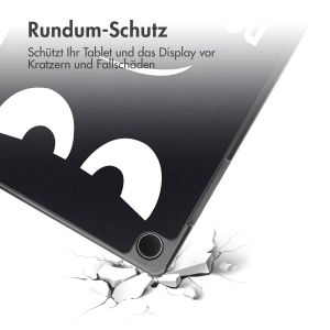 iMoshion Design Trifold Klapphülle für das Samsung Galaxy Tab A9 Plus - Don't touch