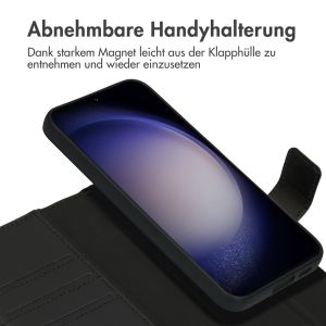 Accezz Premium Leather 2 in 1 Wallet Bookcase für das Samsung Galaxy S23 FE - Schwarz
