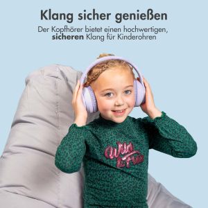 iMoshion Kids LED Light Bluetooth-Kopfhörer - Kinderkopfhörer - Kabelloser Kopfhörer + AUX-Kabel - Violett
