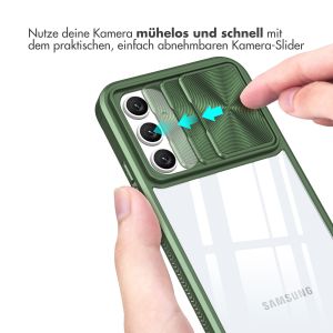 iMoshion Back Cover mit Kameraschieber für das Samsung Galaxy S23 FE - Dunkelgrün