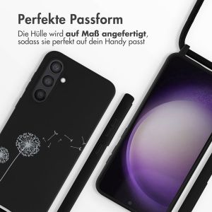iMoshion Silikonhülle design mit Band für das Samsung Galaxy S23 FE - Dandelion Black