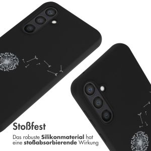 iMoshion Silikonhülle design mit Band für das Samsung Galaxy S23 FE - Dandelion Black