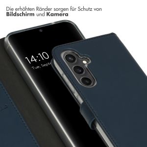 Selencia Echtleder Klapphülle für das Samsung Galaxy S23 FE - Blau