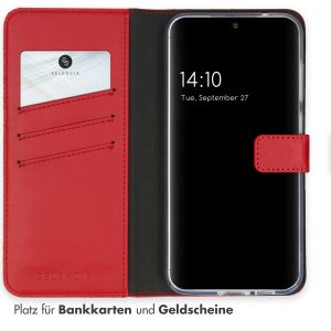 Selencia Echtleder Klapphülle für das Samsung Galaxy S23 FE - Rot