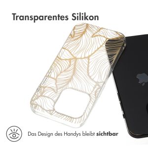 iMoshion Design Hülle für das iPhone 15 Pro - Golden Leaves