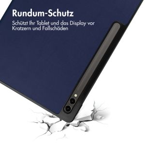 iMoshion Trifold Klapphülle für das Samsung Galaxy Tab S9 Ultra 14.6 Zoll - Dunkelblau