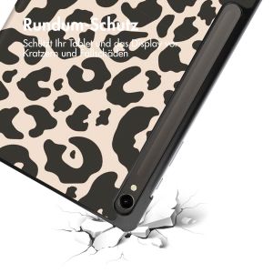 iMoshion Design Trifold Klapphülle für das Samsung Galaxy Tab S9 - Leopard