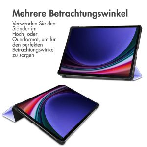 iMoshion Trifold Klapphülle für das Samsung Galaxy Tab S9 11.0 Zoll - Lila