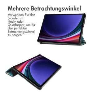 iMoshion Design Trifold Klapphülle für das Samsung Galaxy Tab S9 - Green Plant