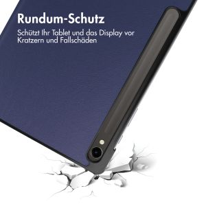 iMoshion Trifold Klapphülle für das Samsung Galaxy Tab S9 11.0 Zoll - Dunkelblau