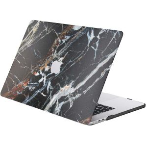 iMoshion Design Laptop Cover für MacBook Air 15 Zoll (2023) / Air 15 Zoll (2024) M3 chip - A2941 / A3114 - Black Marble