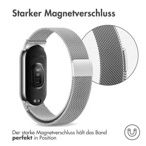 iMoshion Mailändische Magnetarmband für das Xiaomi Smart Band 8 - Silber