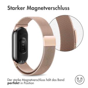 iMoshion Mailändische Magnetarmband für das Xiaomi Smart Band 8 - Rose Gold