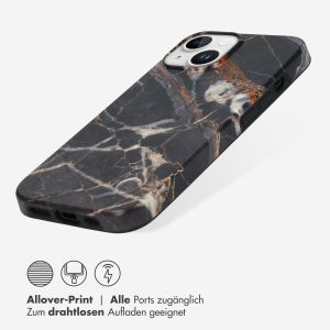 Selencia Aurora Fashion Back Case für das iPhone 15 - Strapazierfähige Hülle - 100% recycelt - Schwarzen Marmor