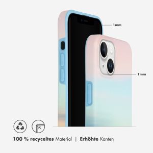 Selencia Aurora Fashion Back Case für das iPhone 15 - Strapazierfähige Hülle - 100% recycelt - Sky Sunset Multicolor
