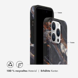 Selencia Aurora Fashion Back Case für das iPhone 15 Pro - Strapazierfähige Hülle - 100% recycelt - Schwarzen Marmor