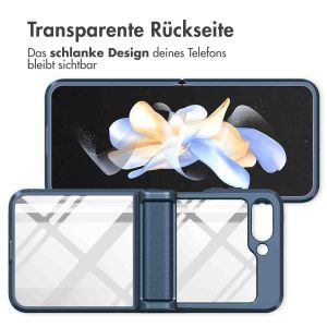 iMoshion ﻿Rugged Clear Back Cover für das Samsung Galaxy Z Flip 5 - Dunkelblau