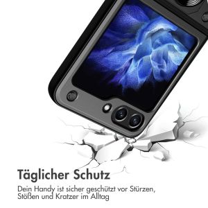 iMoshion Rugged Back Cover mit Ring für das Samsung Galaxy Z Flip 5 - Schwarz