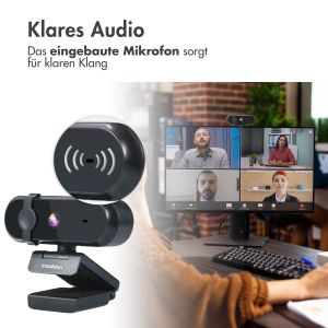 iMoshion Webcam 2K QHD - Geeignet für Laptops und Computer - Schwarz
