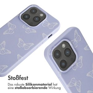 iMoshion Silikonhülle design mit Band für das iPhone 15 Pro - Butterfly