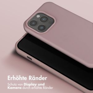 Selencia Silikonhülle mit abnehmbarem Band für das iPhone 15 Pro - Sand Pink