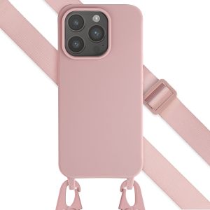 Selencia Silikonhülle mit abnehmbarem Band für das iPhone 15 Pro - Sand Pink