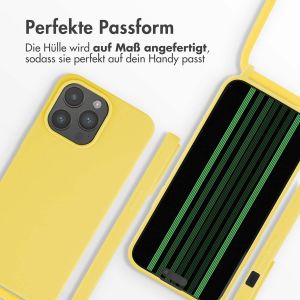iMoshion Silikonhülle mit Band für das iPhone 15 Pro Max - Gelb