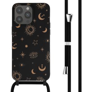 iMoshion Silikonhülle design mit Band für das iPhone 15 Pro Max - Sky Black