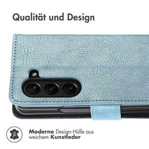 iMoshion Luxuriöse Klapphülle für das Samsung Galaxy Z Fold 5 - Hellblau