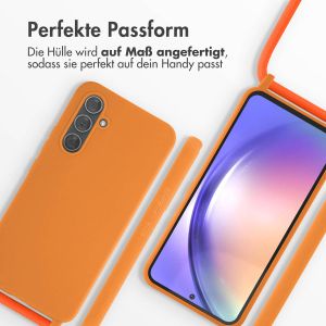 iMoshion Silikonhülle mit Band für das Samsung Galaxy A54 (5G) - Orange