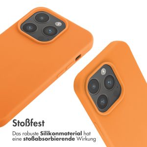 iMoshion Silikonhülle mit Band für das iPhone 14 Pro - Orange