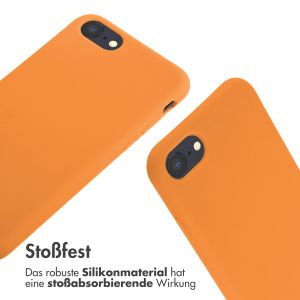 iMoshion Silikonhülle mit Band für das iPhone SE (2022 / 2020) / 8 / 7 - Orange