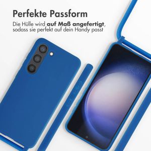 iMoshion Silikonhülle mit Band für das Samsung Galaxy S23 - Blau