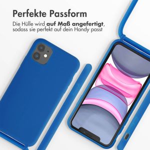 iMoshion Silikonhülle mit Band für das iPhone 11 - Blau